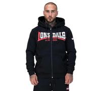 Lonsdale London GARRIGILL Homme Sweat-Shirt zippé à Capuche Noir Regular/Coupe Standard