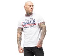 Lonsdale London GAVRENE Homme T-Shirt Manches Courtes Blanc M 100% Coton Regular/Coupe Standard