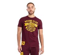 Lonsdale London T-shirt GRUTING Homme Manches courtes 100% coton Coupe standard Bordeaux L