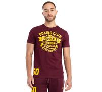 Lonsdale London T-shirt GRUTING Homme Manches courtes 100% coton Coupe standard Bordeaux L