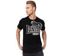 Lonsdale T-shirt Homme Langsett – Manches courtes 100% coton Coupe standard Noir L