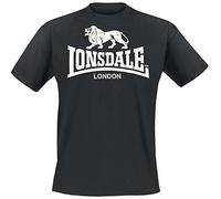 Lonsdale Short de sport pour homme T-Shirt Promo, Noir, M