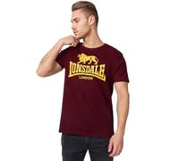 Lonsdale London Logo Homme T-Shirt Manches Courtes Rouge 3XL 100% Coton Regular/Coupe Standard