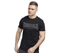 Lonsdale London Logo Kai Homme T-Shirt Manches Courtes Noir M 100% Coton Regular/Coupe Standard
