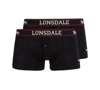 Lonsdale London Oakworth Homme Boxer Noir 95% Coton, 5% Élasthanne Regular/Coupe Standard