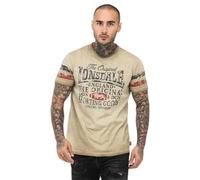 Lonsdale Skeld T-Shrit, Sable/Bleu Marine/Rouge, M Homme