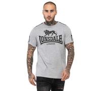 Lonsdale Stour T-Shrit, Gris Marl/Noir/Blanc, M Homme