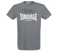 Lonsdale London T-Shirt Gargrave pour Homme, Gris (Marl Stone), S