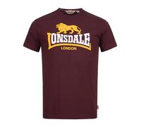 Lonsdale London T-Shirt 'Holmpton' jaune / bordeaux / blanc, Taille XXXL