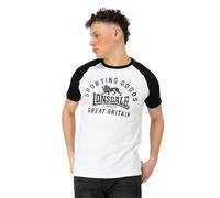Lonsdale London TRENANCE Homme T-Shirt Manches Courtes Blanc Regular/Coupe Standard