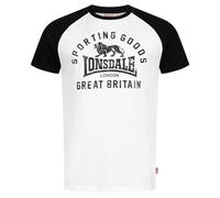 Lonsdale London TRENANCE Homme T-Shirt Manches Courtes Blanc XL 100% Coton Regular/Coupe Standard