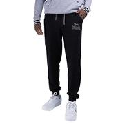 Lonsdale London Wansford Pantalon décontracté, Noir/Marl Ash, Large Homme