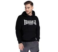 LONSDALE Sweat-shirt 'Wolterton' noir / blanc, Taille XXXL