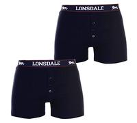 Lonsdale Lot de boxers en coton pour homme, bleu marine, M