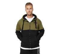 Lonsdale LUCKLAWHILL Sweatshirt, Olive/Black/White, M Men's