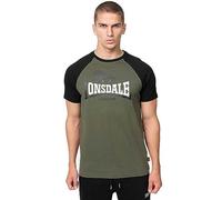 Lonsdale Magilligan T-Shirt, Olive/Black/White, 3XL Homme