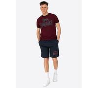 Lonsdale Ensemble t-shirt et short pour homme Coupe normale MAIST, Oxblood/bleu marine foncé, taille XXL