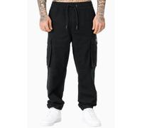 Lonsdale Mickley Pantalon Cargo, Noir/Gris, XL Homme