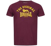 Lonsdale Mixte T-shirt Regular Fit Original T Shirt Manches Longues, Rouge (Altmodisches Weinrot), M EU