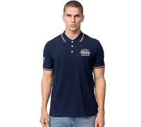Lonsdale Moyne Polo, Bleu Marine/Rouge/Blanc, XXL Homme