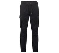 LONSDALE Pantalon cargo noir / blanc, Taille 38