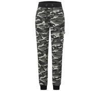 LONSDALE Pantalon 'COLLYHURST' gris / noir / blanc, Taille 38