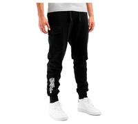 Lonsdale Pantalon de jogging pour homme Coupe normale TWEEDMOUTH Noir/Blanc XXL