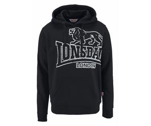 LONSDALE Pull-over 'Tadley' noir / blanc, Taille 4XL