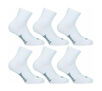 Lonsdale Quarter 6 paires de chaussettes, excellente qualité de coton (Blanc, 43-46)