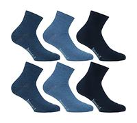 Lonsdale Quarter 6 paires de chaussettes, excellente qualité de coton (Bleu assorti, 43-46)