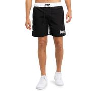 Lonsdale Short de Plage pour Homme, Coupe Classique, Thorpe, Noir/Blanc, Taille L