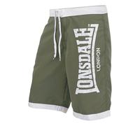 LONSDALE Shorts de bain kaki / blanc, Taille XXL