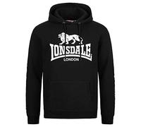 Lonsdale Sleeve Sweat à Capuche, Black, Large Homme