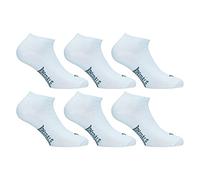 Lonsdale Sneaker 6 paires de chaussettes hauteur cheville, excellente qualité de coton (Blanc, 43-46)