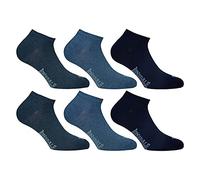 Lonsdale Sneaker 6 paires de chaussettes hauteur cheville, excellente qualité de coton (Bleu assorti, 39-42)