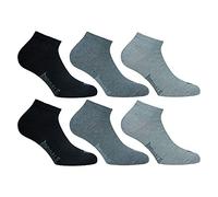 Lonsdale Sneaker 6 paires de chaussettes hauteur cheville, excellente qualité de coton (Gris assorti, 35-38)