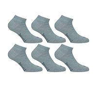 Lonsdale Sneaker 6 paires de chaussettes hauteur cheville, excellente qualité de coton (Gris Melange, 39-42)