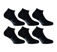 Lonsdale Sneaker 6 paires de chaussettes hauteur cheville, excellente qualité de coton (Noir, 43-46)