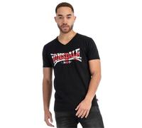 Lonsdale Stanydale T-Shirt pour Homme Coupe Normale, Noir/Rouge/Blanc, XL, 117526