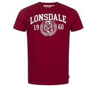 Lonsdale STAXIGOE T-Shirt, Sang-de-Boeuf/Blanc, S Men's