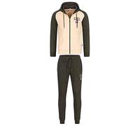 Lonsdale Stretton Sweatshirt, Olive/Beige, XL Men's