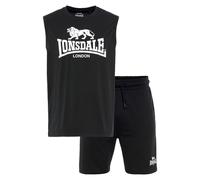 LONSDALE Survêtement 'Allanton' noir / blanc, Taille L