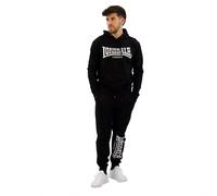 Lonsdale Survêtement homme CLOUDY coupe slim avec capuche 3XL Noir/Blanc