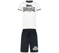 Lonsdale Maist Short Sleeve Set Blanc,Bleu XL