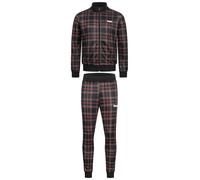 LONSDALE Survêtement 'Welwyn' rouge foncé / noir / blanc, Taille M