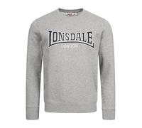LONSDALE Sweat-shirt 'Berger LP181' bleu nuit / gris chiné / blanc, Taille M