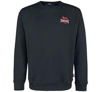 Lonsdale Homme Lympstone Sweat Col Rond Coupe Slim, Noir, S EU