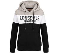 LONSDALE Sweat-shirt 'Penbryn' gris / noir / blanc, Taille XXXL
