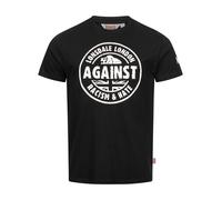 LONSDALE T-Shirt 'Against Racism' noir / blanc, Taille M