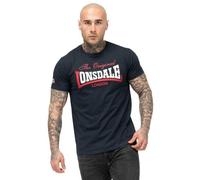 Lonsdale T-Shirt Aldingham pour Homme, Bleu Marine/Rouge/Blanc, 3XL